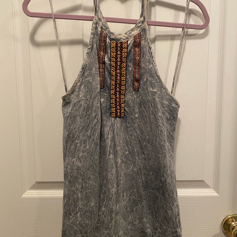 Blue halter top